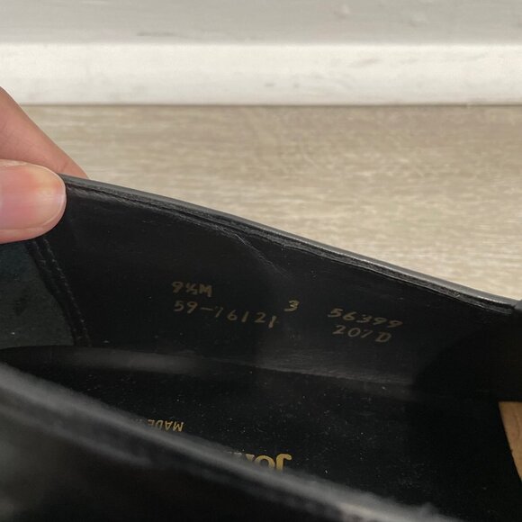 Johnston & Murphy Men's Black Leather Wings Shoes with Tassels Size 9.5M - Picture 9 of 10